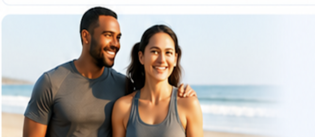 Couple representing supportive healthy living